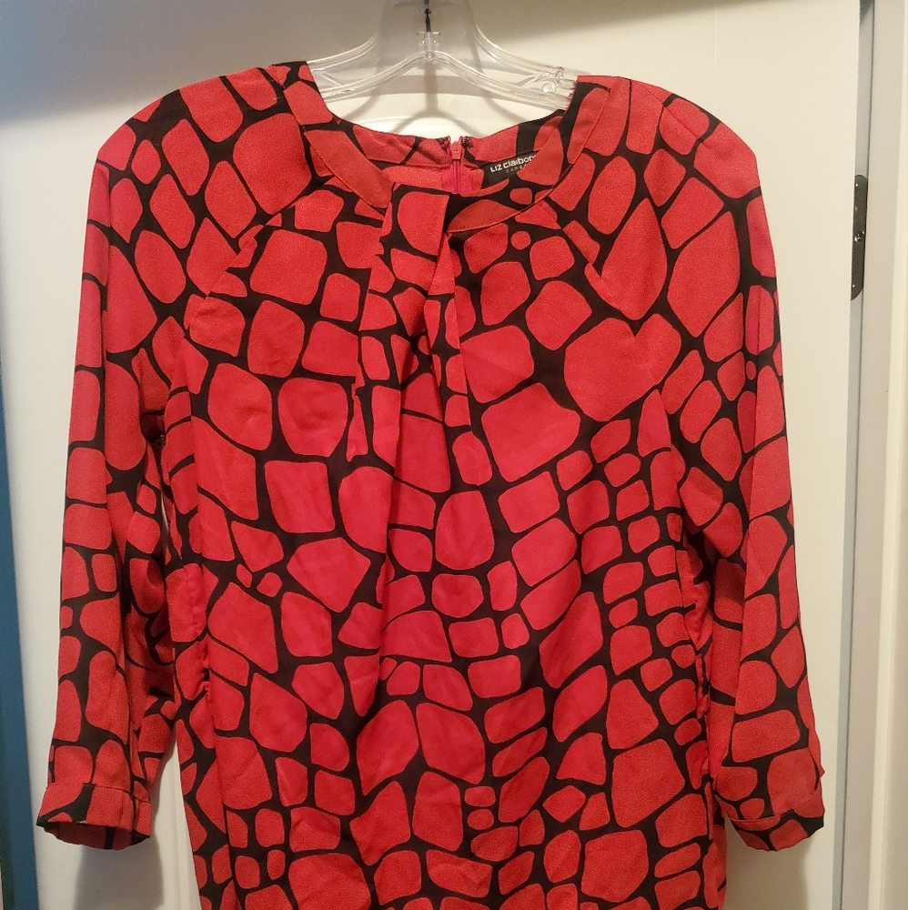 Red and Black blouse